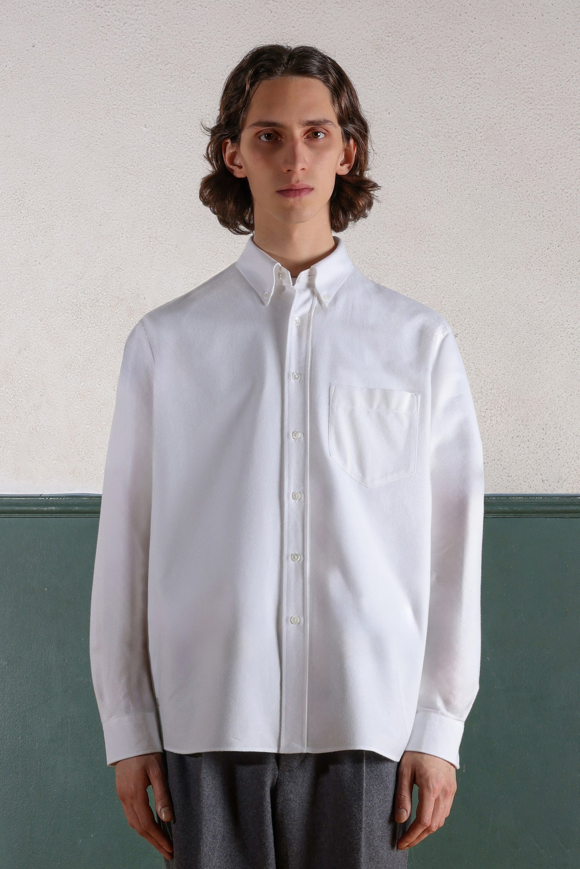 Button-Down Shirt - Brushed Oxford - Off-white