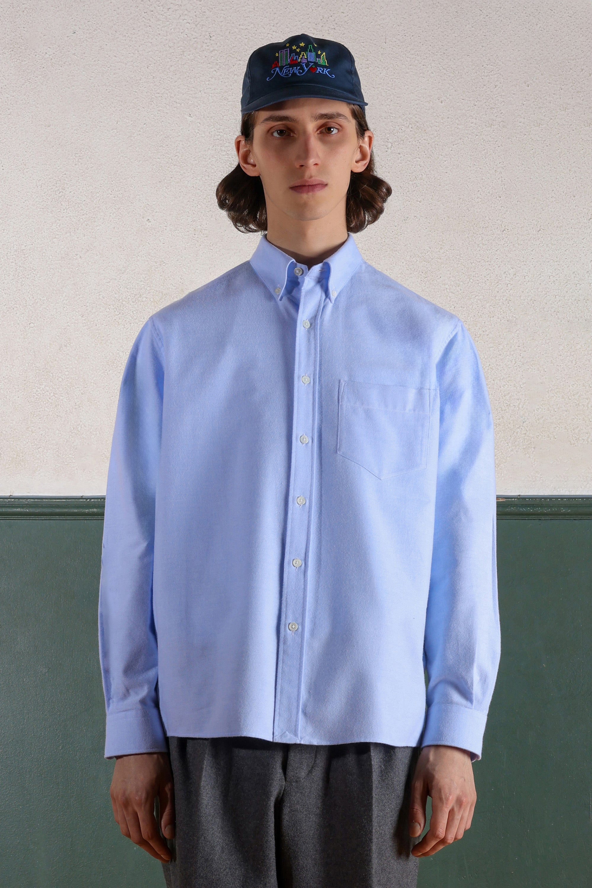 Chemise Button-Down - Oxford brossé - Bleu Ciel