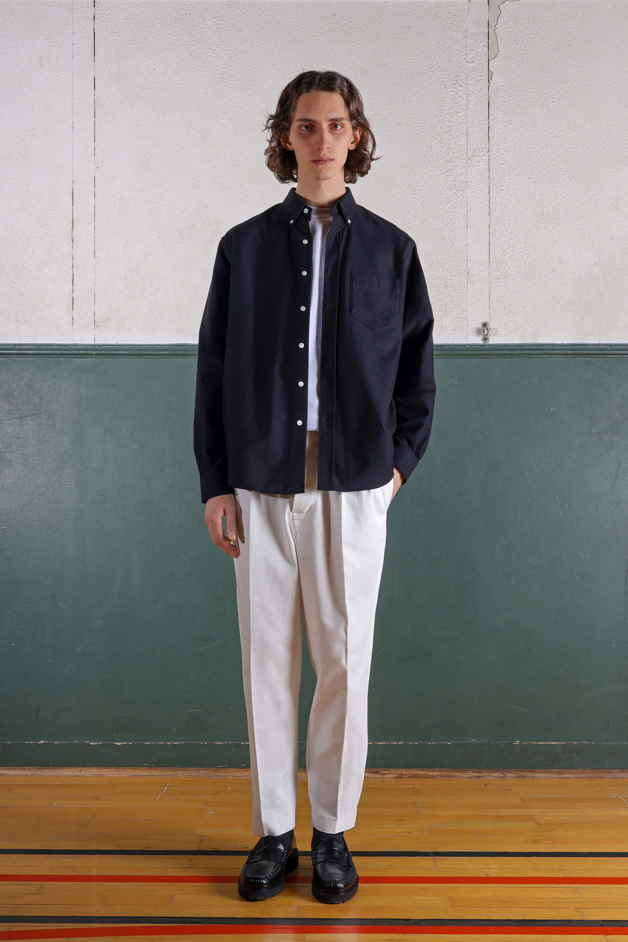 Button-Down Shirt - Brushed Oxford - Black