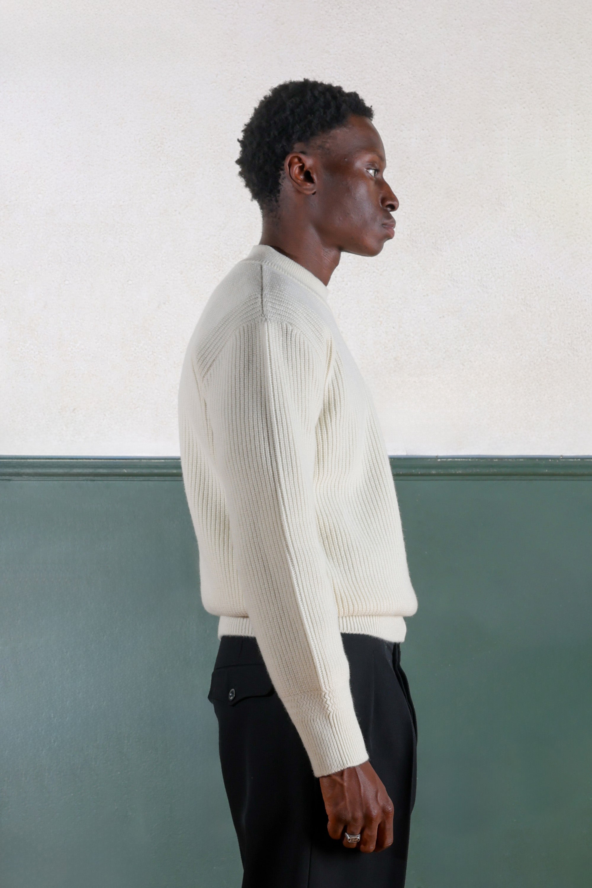 Lambswool Deck Sweater - Ecru