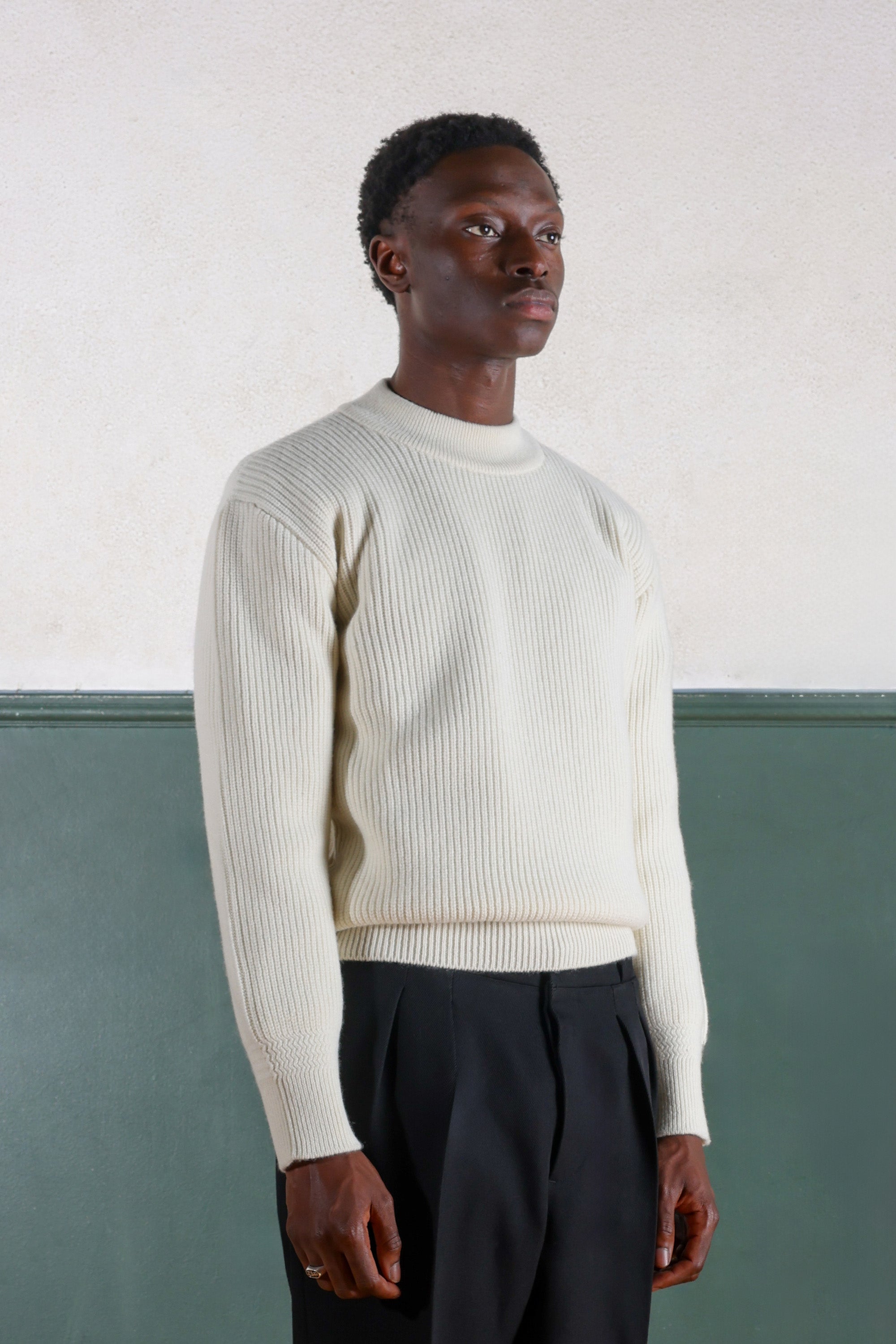 Lambswool Deck Sweater - Ecru