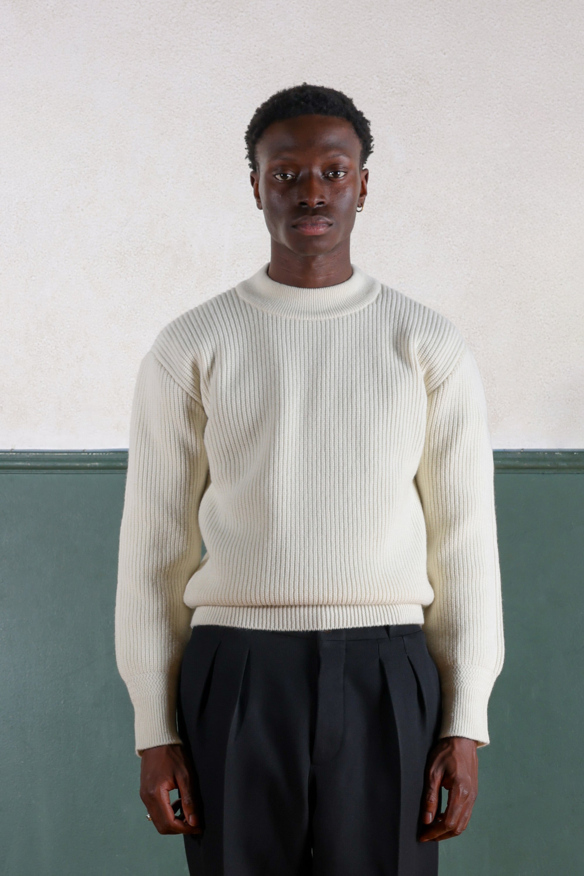 Lambswool Deck Sweater - Ecru