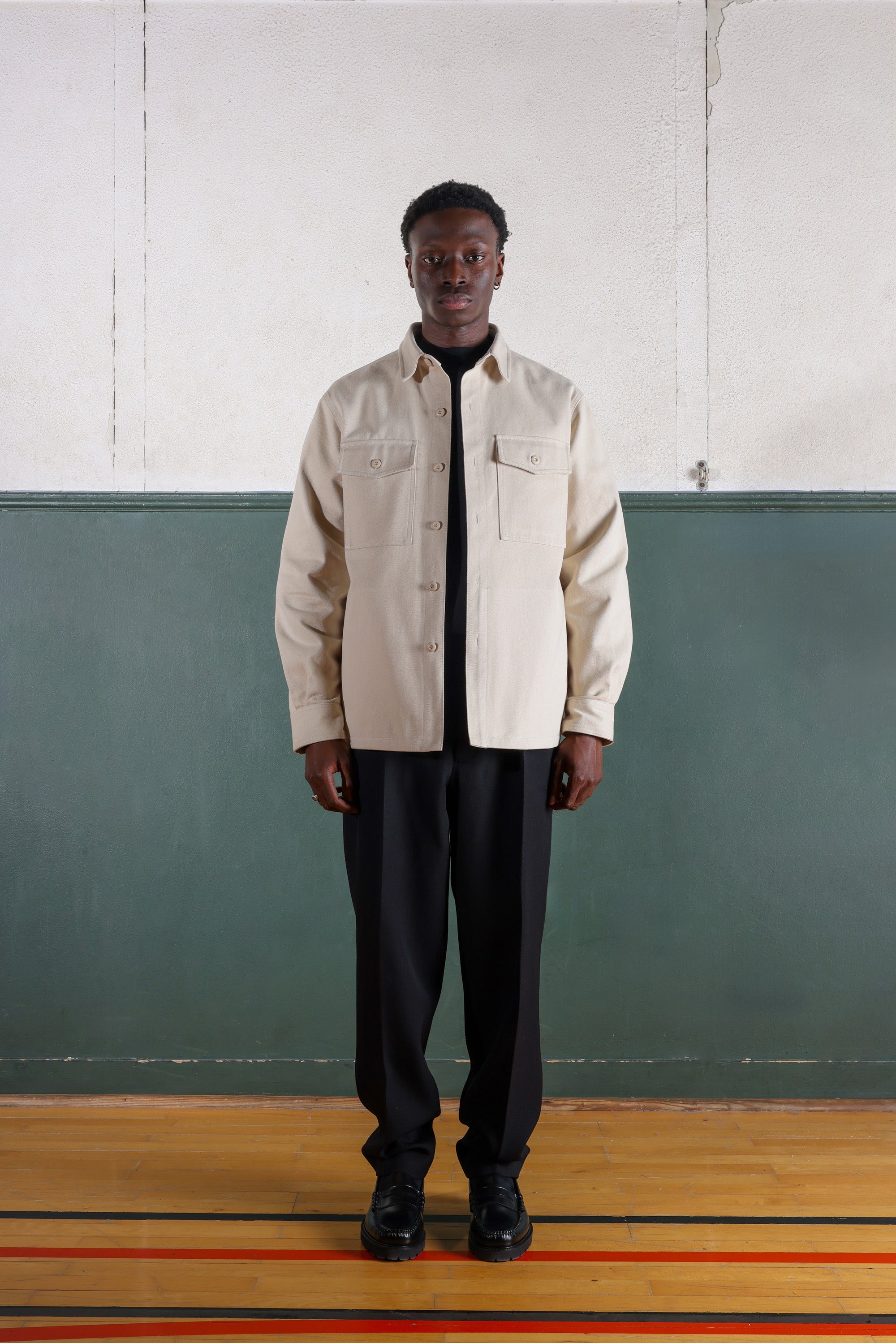 Military Field Overshirt - Sand Cotton