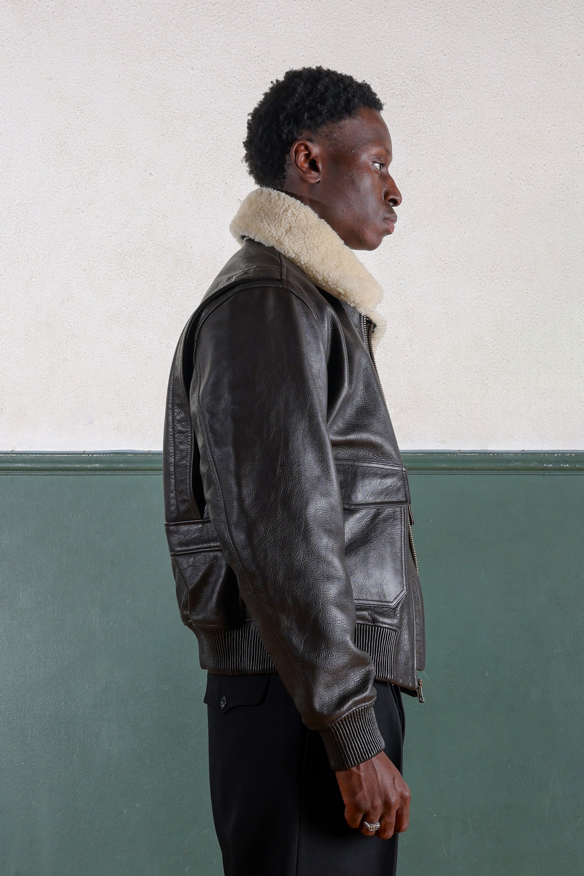 Flight Jacket - Leather - Brown