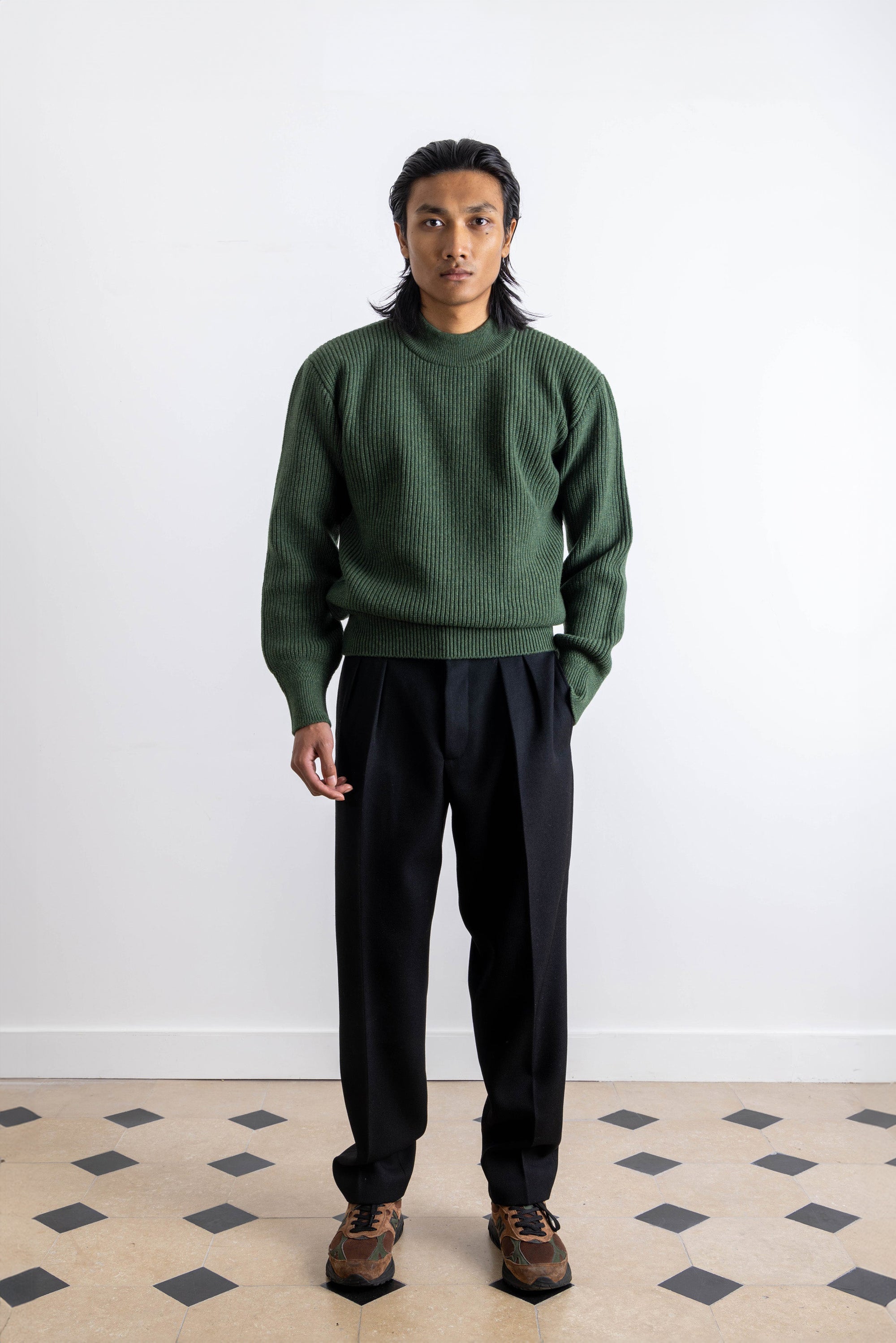 Lambswool Deck Sweater - Green