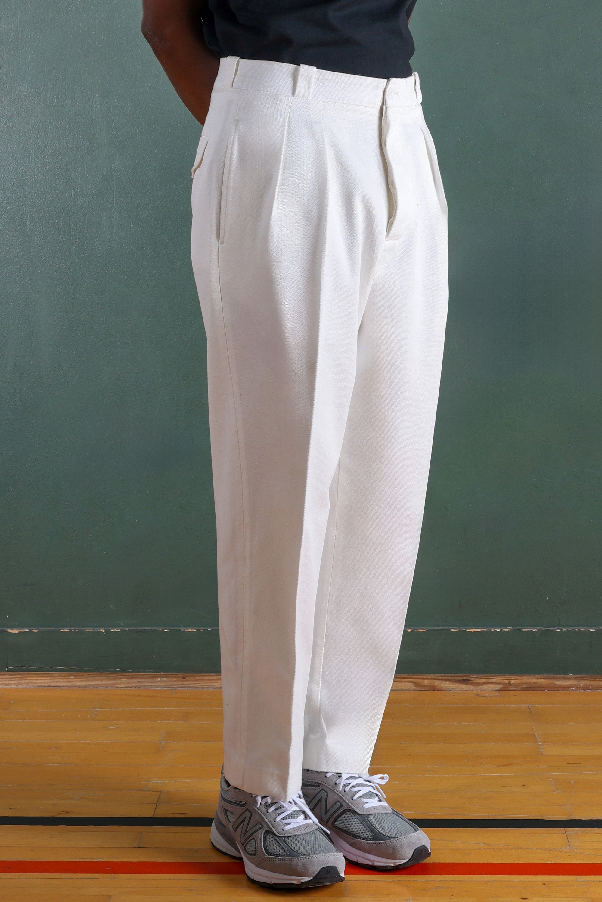 French Military Pants - White Cotton