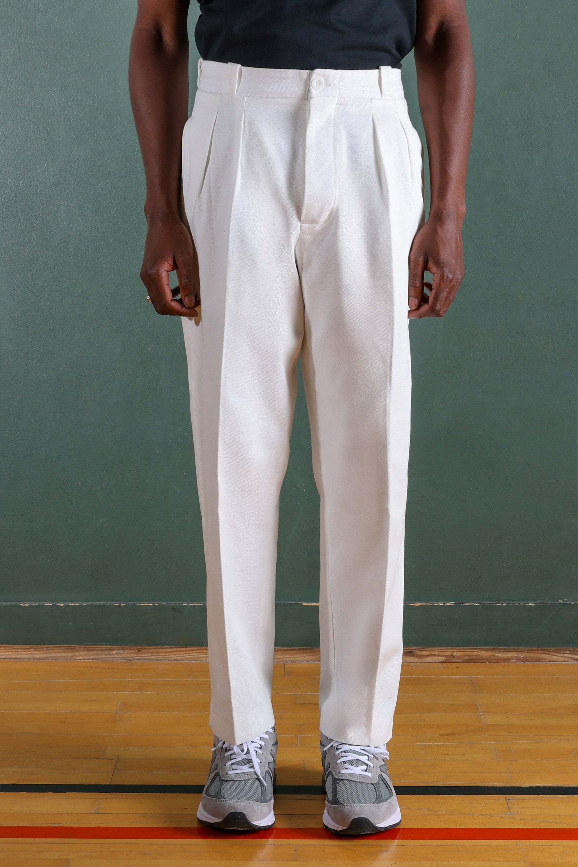 French Military Pants - White Cotton