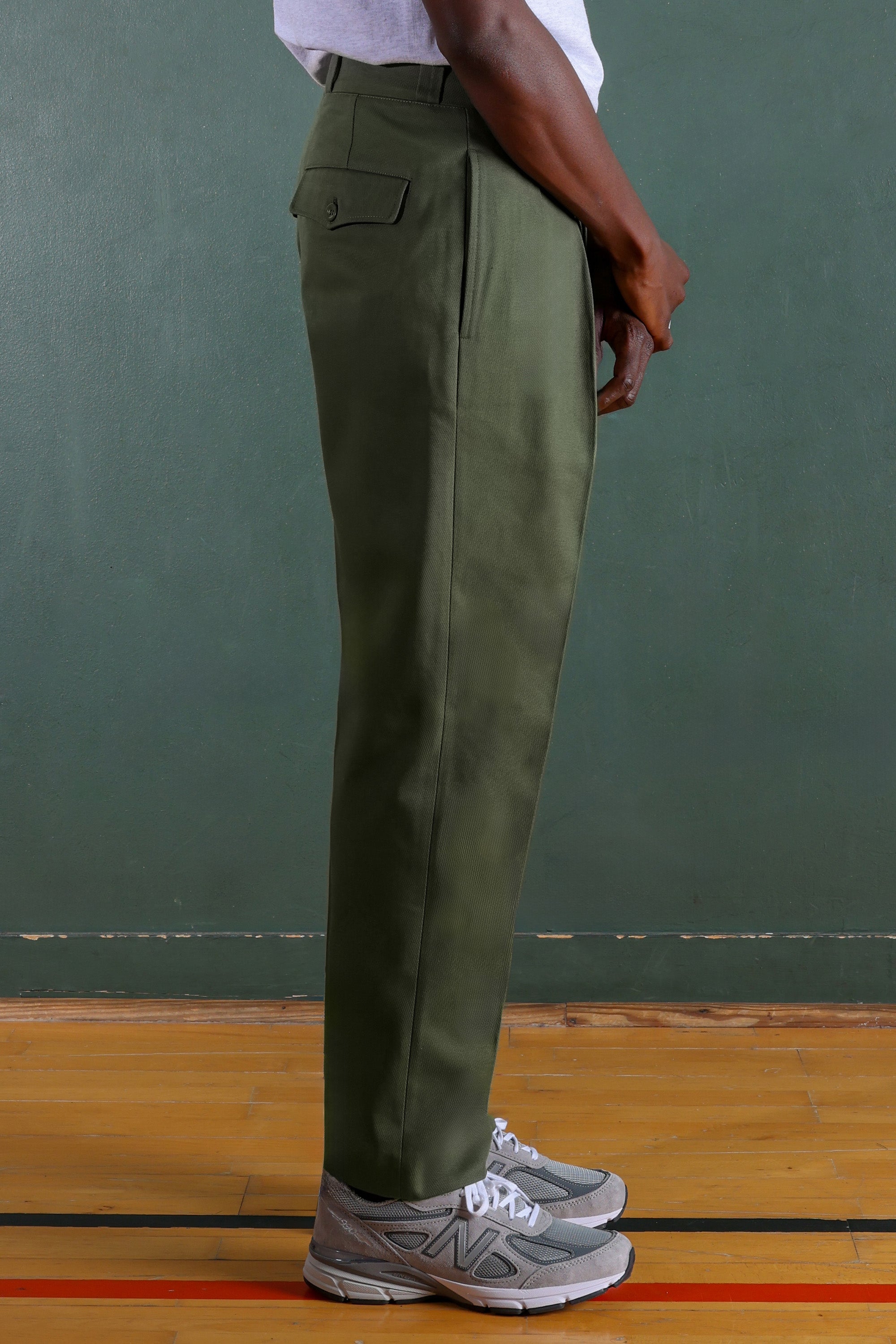 Pantalon French Military - Coton - Olive