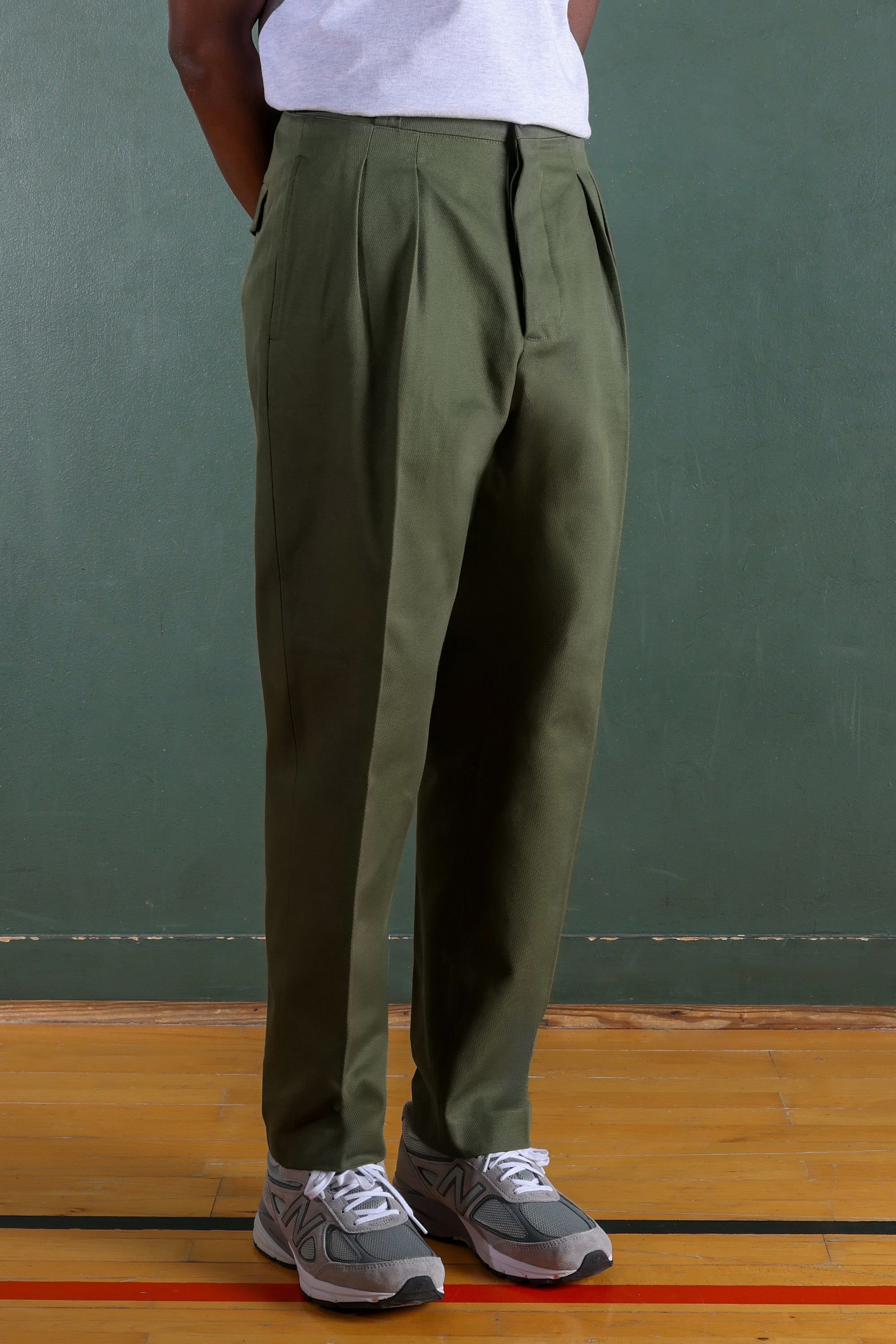 Pantalon French Military - Coton - Olive