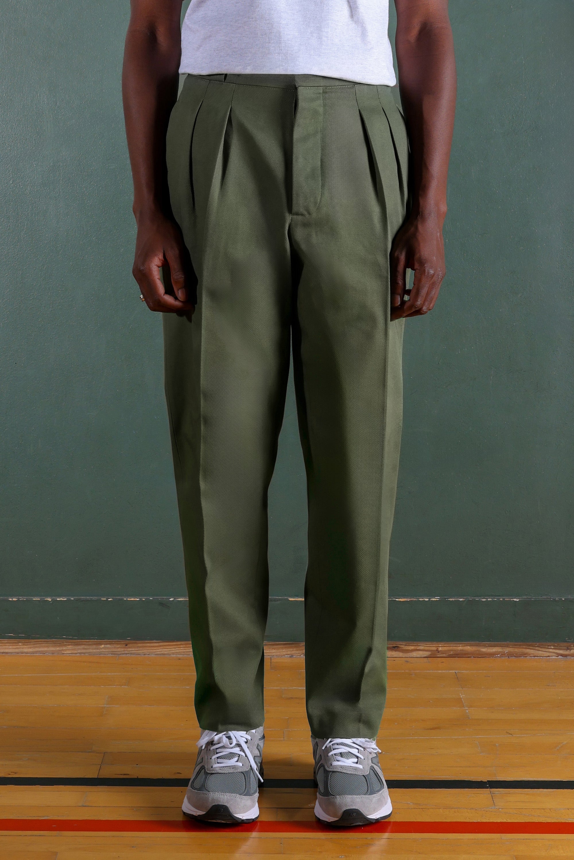 Pantalon French Military - Coton - Olive