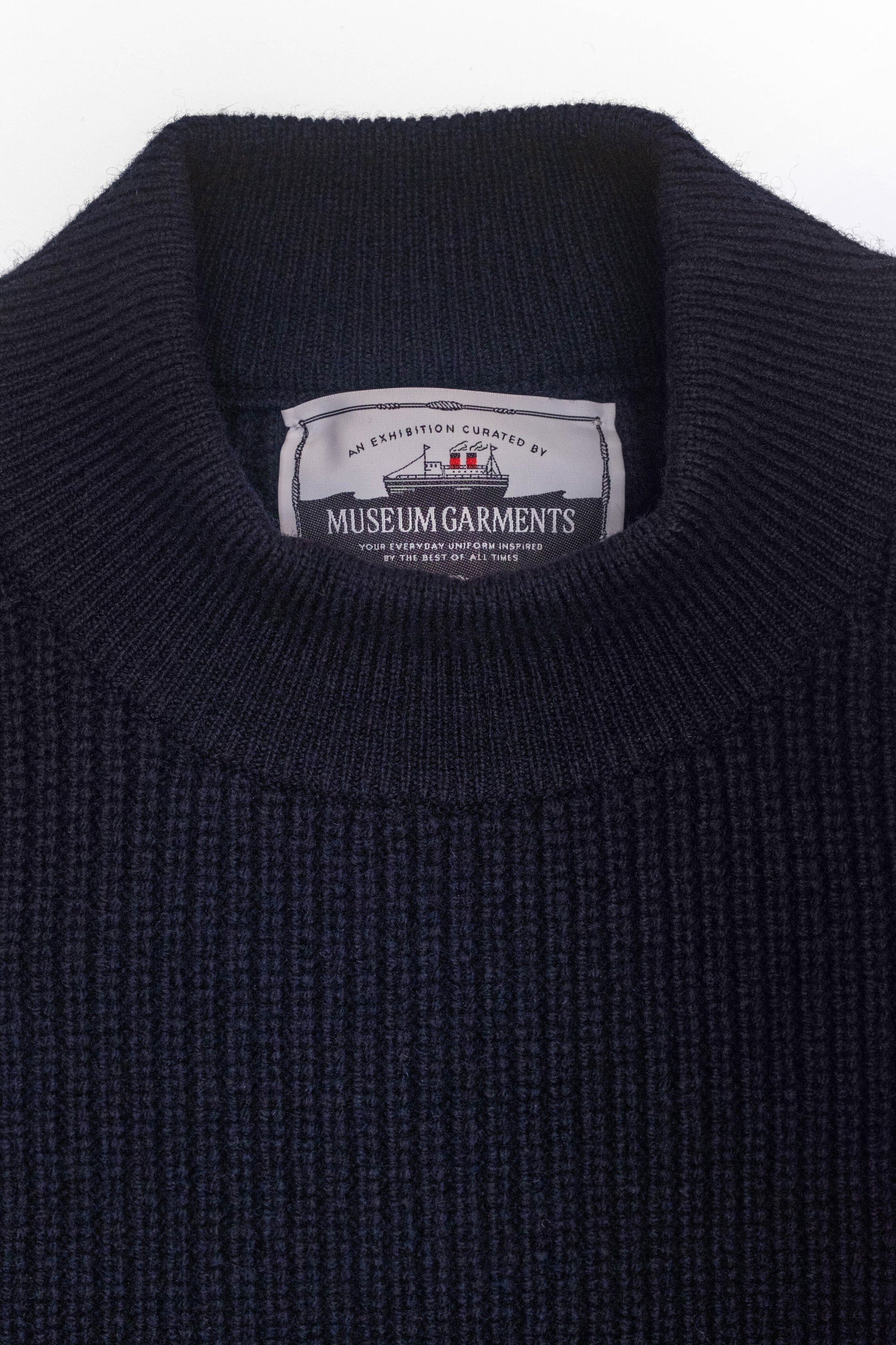 Deck Sweater - Laine d’agneau - Bleu Marine