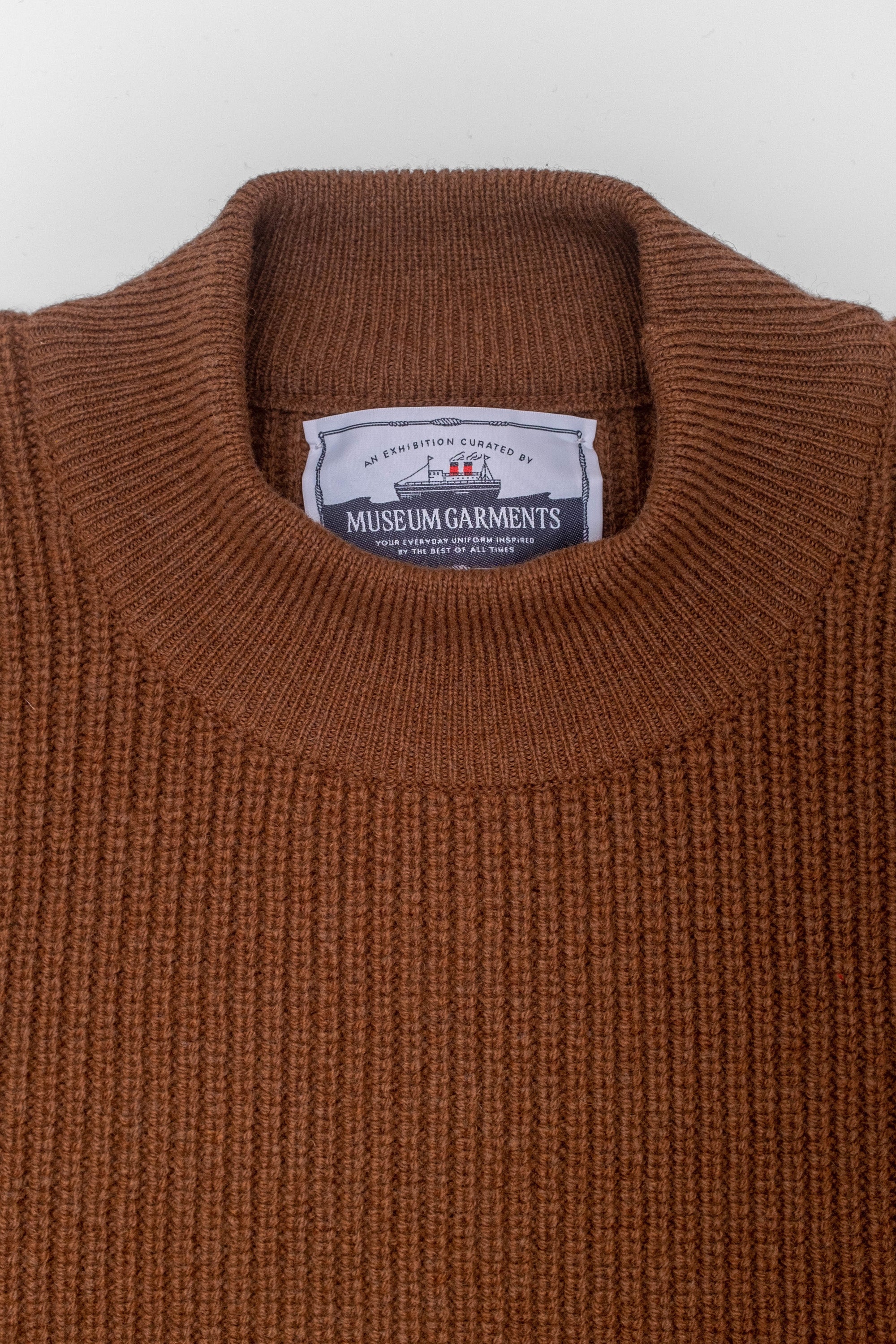 Lambswool Deck Sweater - Brown