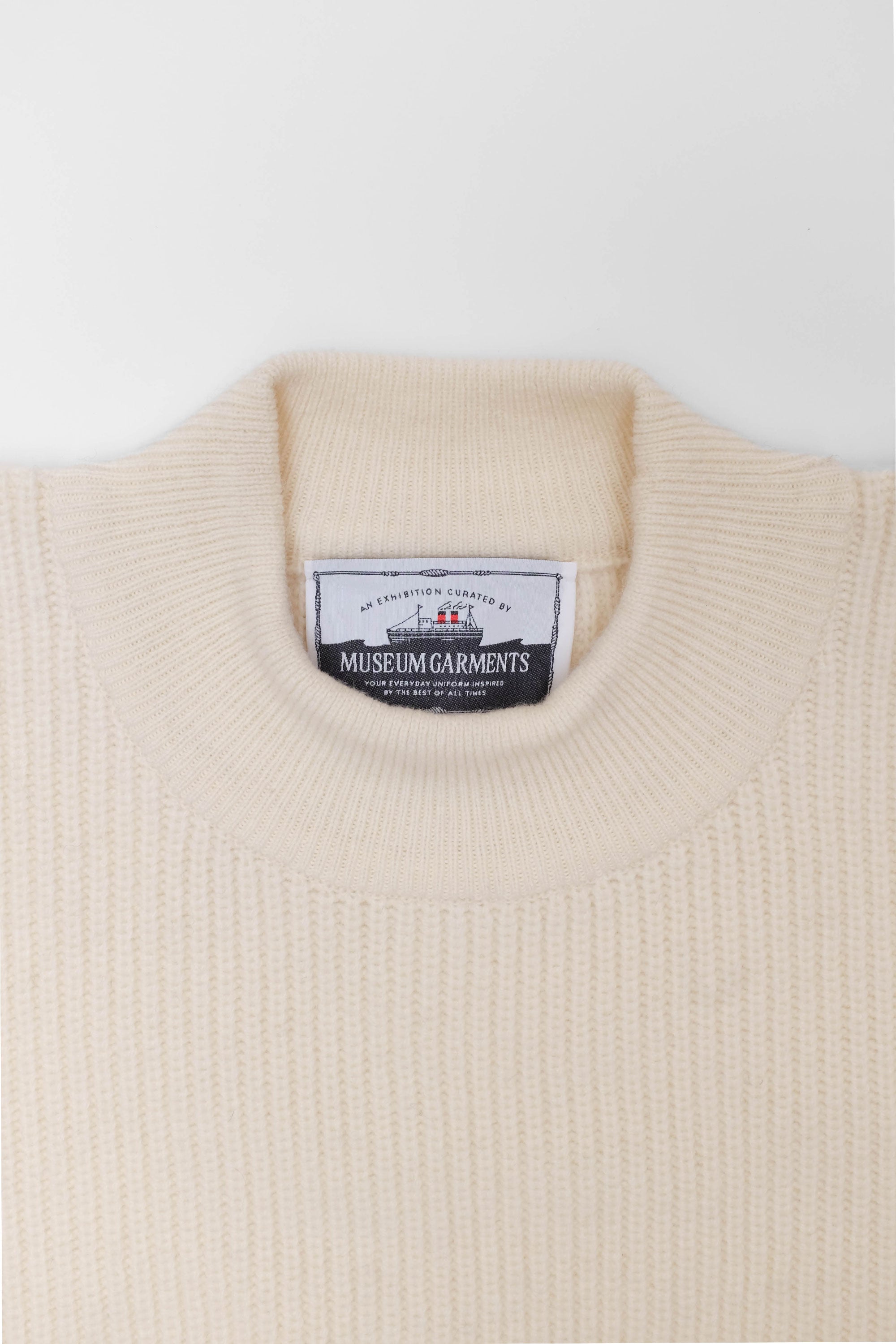 Deck Sweater - Laine d’agneau - Ecru