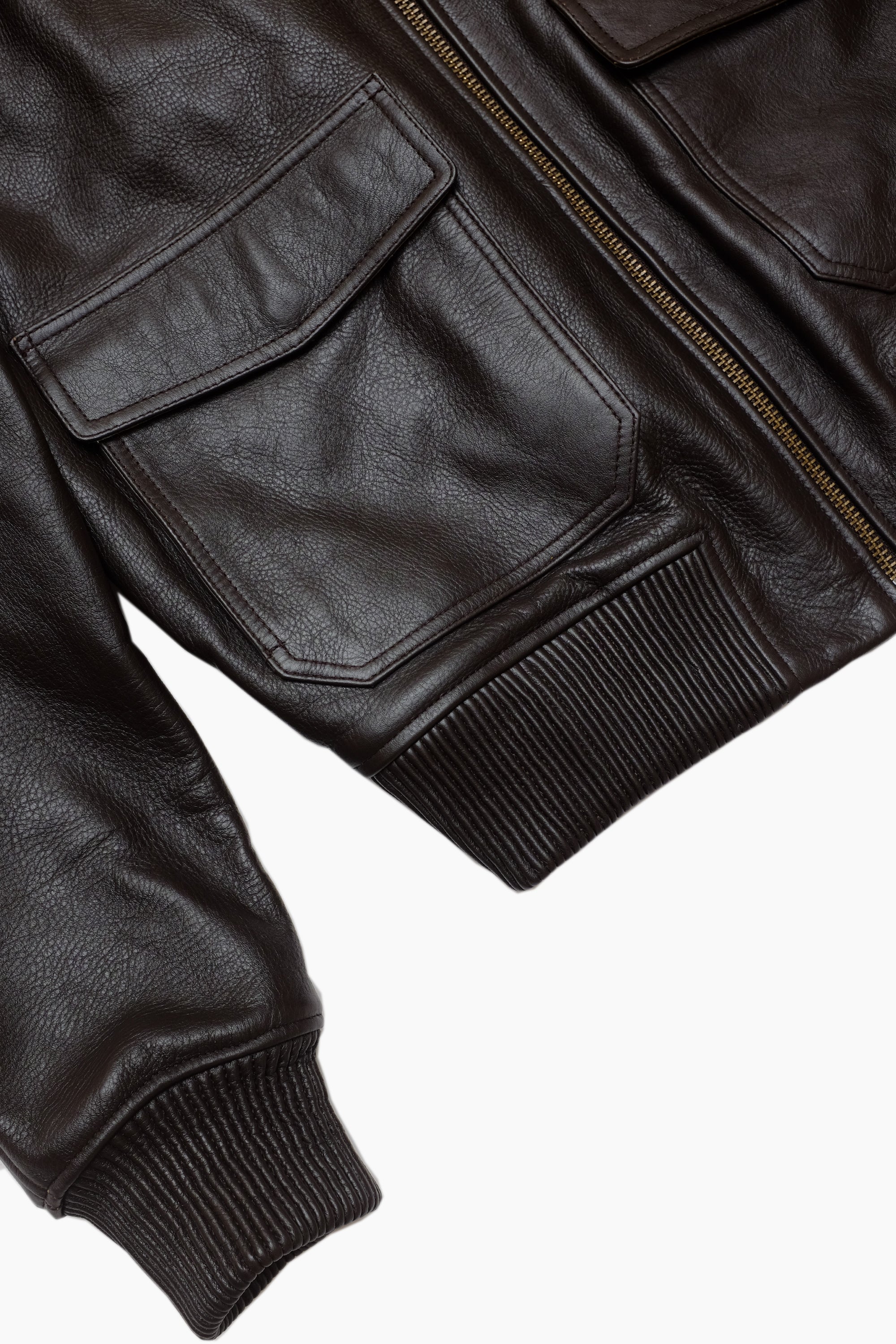 Flight Jacket - Leather - Brown