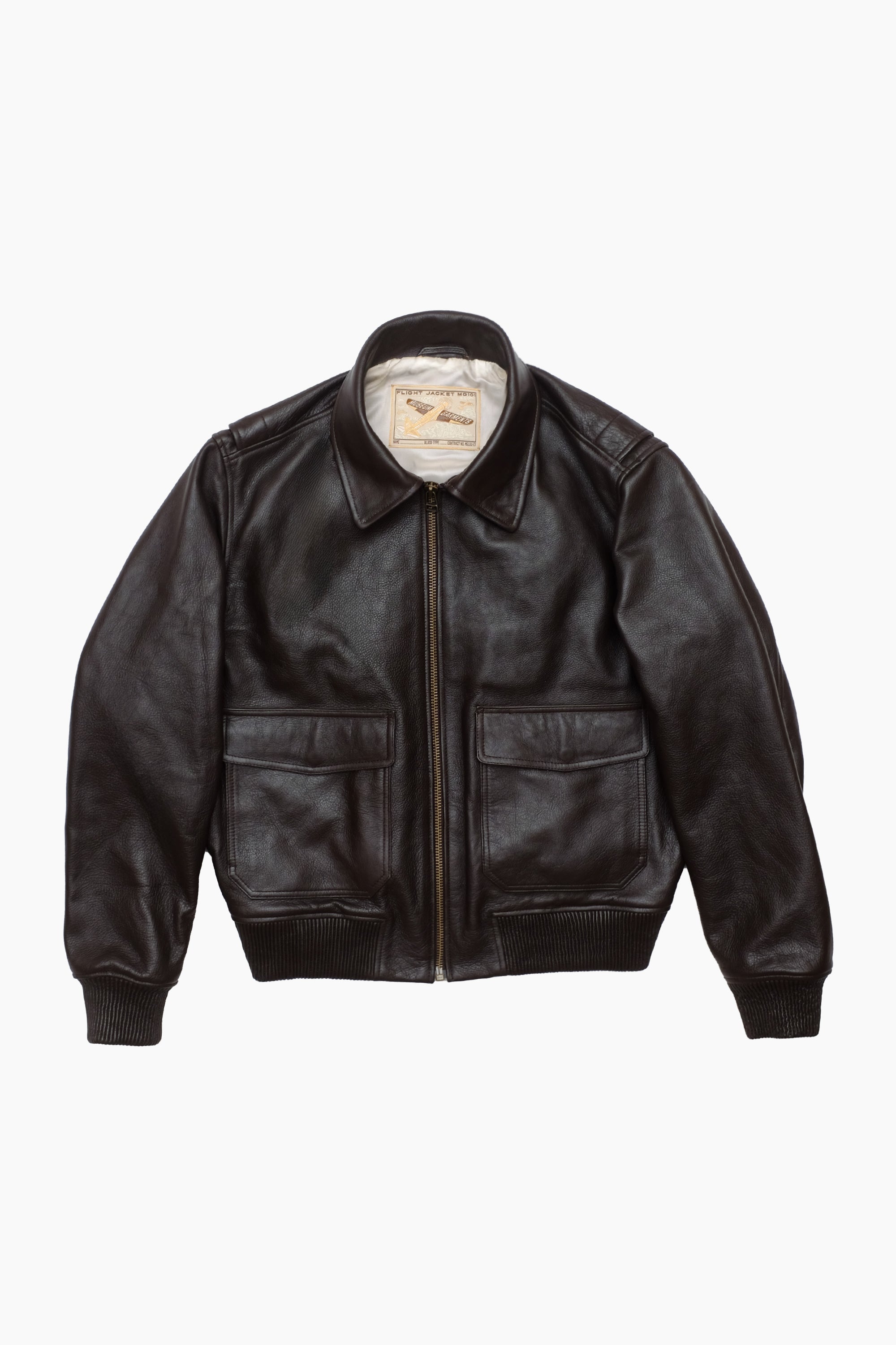 Flight Jacket - Leather - Brown