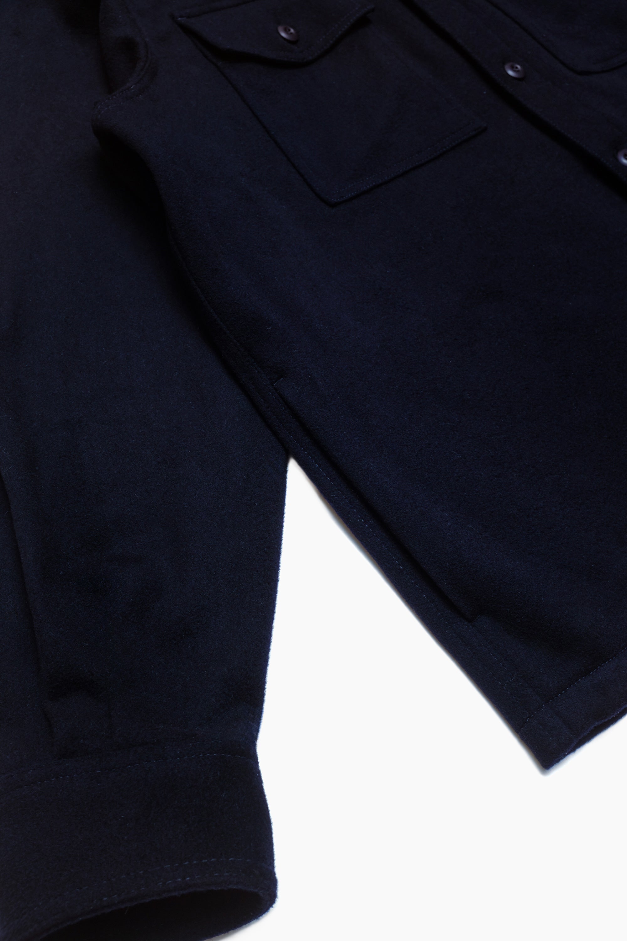 Military Field Jacket - Wool - Navy Blue