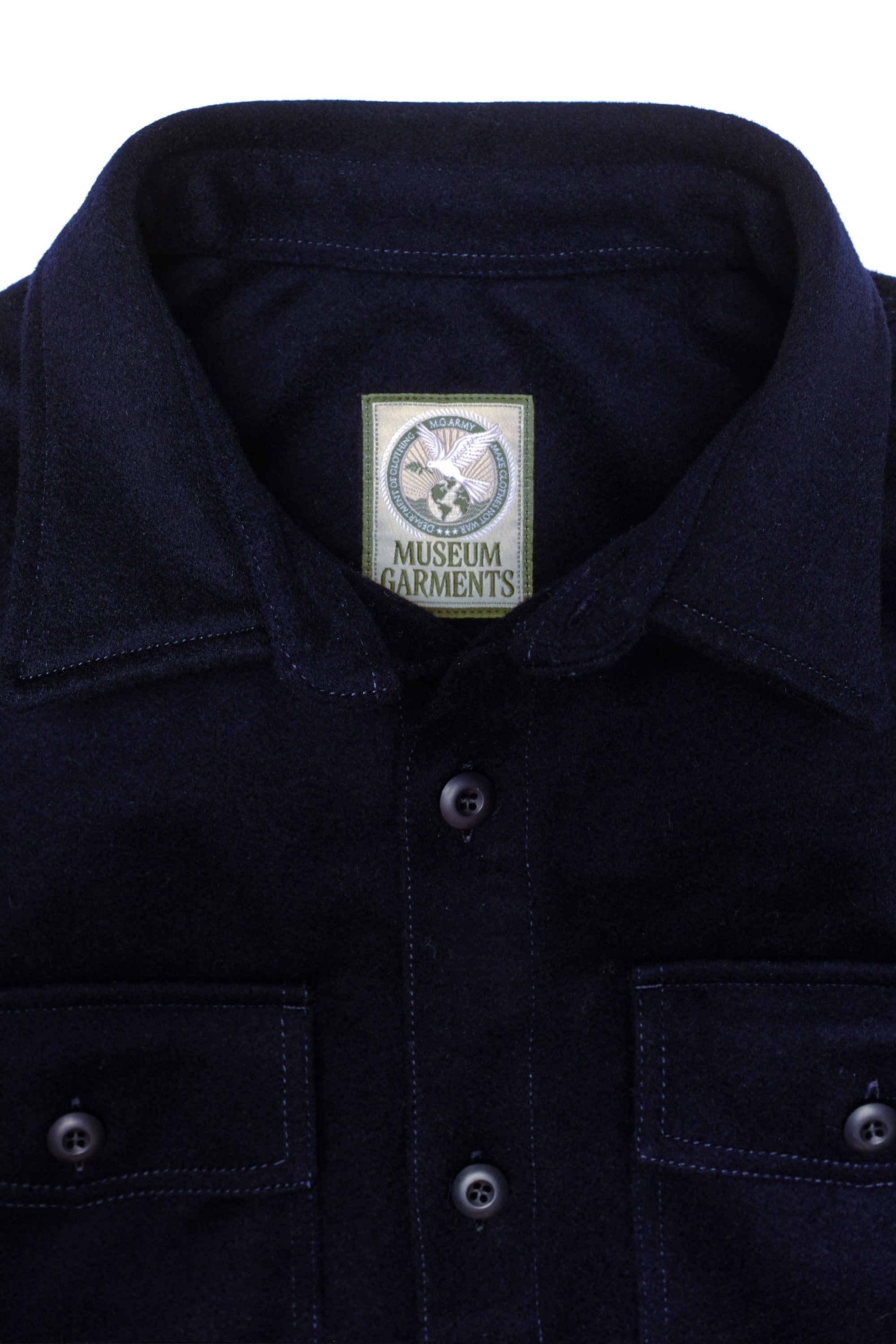 Veste Military Field - Laine - Bleu Marine