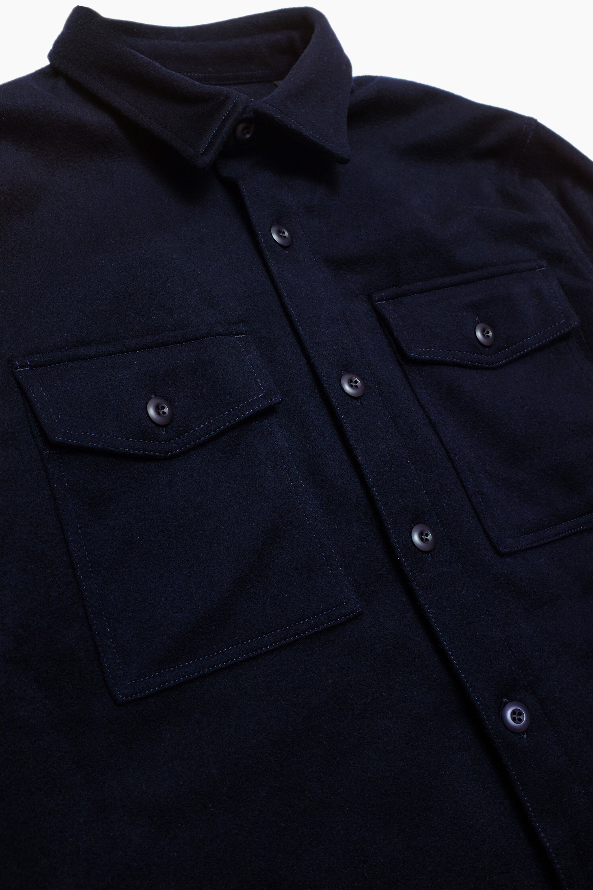 Military Field Jacket - Wool - Navy Blue